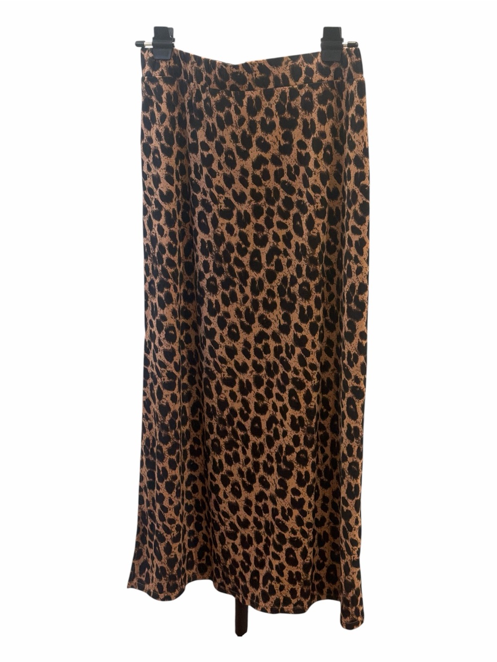 Halara Leopard Print High Waisted Maxi Skirt with High Side Slit L